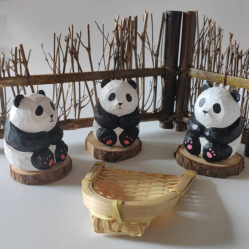 Gohobi （We cover U.S. import duties） – wholesale Decorative figurine – Gohobi Handcrafted Wooden Panada Ornament6