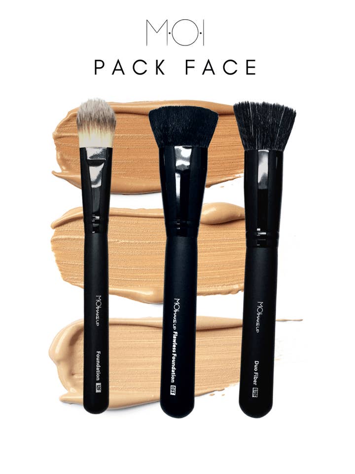 PACK 3 FLUID MAKEUP AND CONCEALER BRUSHES for wholesale by sesioMWorld - M·O·I Professional
