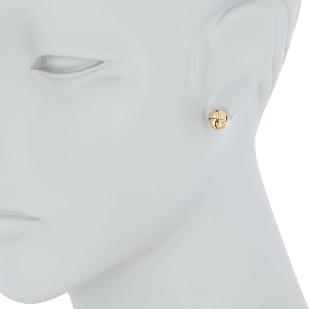 Adornia - Vendita all'ingrosso Orecchini a bottone - Orecchini Knot argento oro2