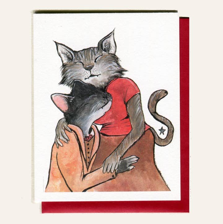 Darling Illustrations - Wholesale Love Card - You're Purrfect - Cat Notecard0