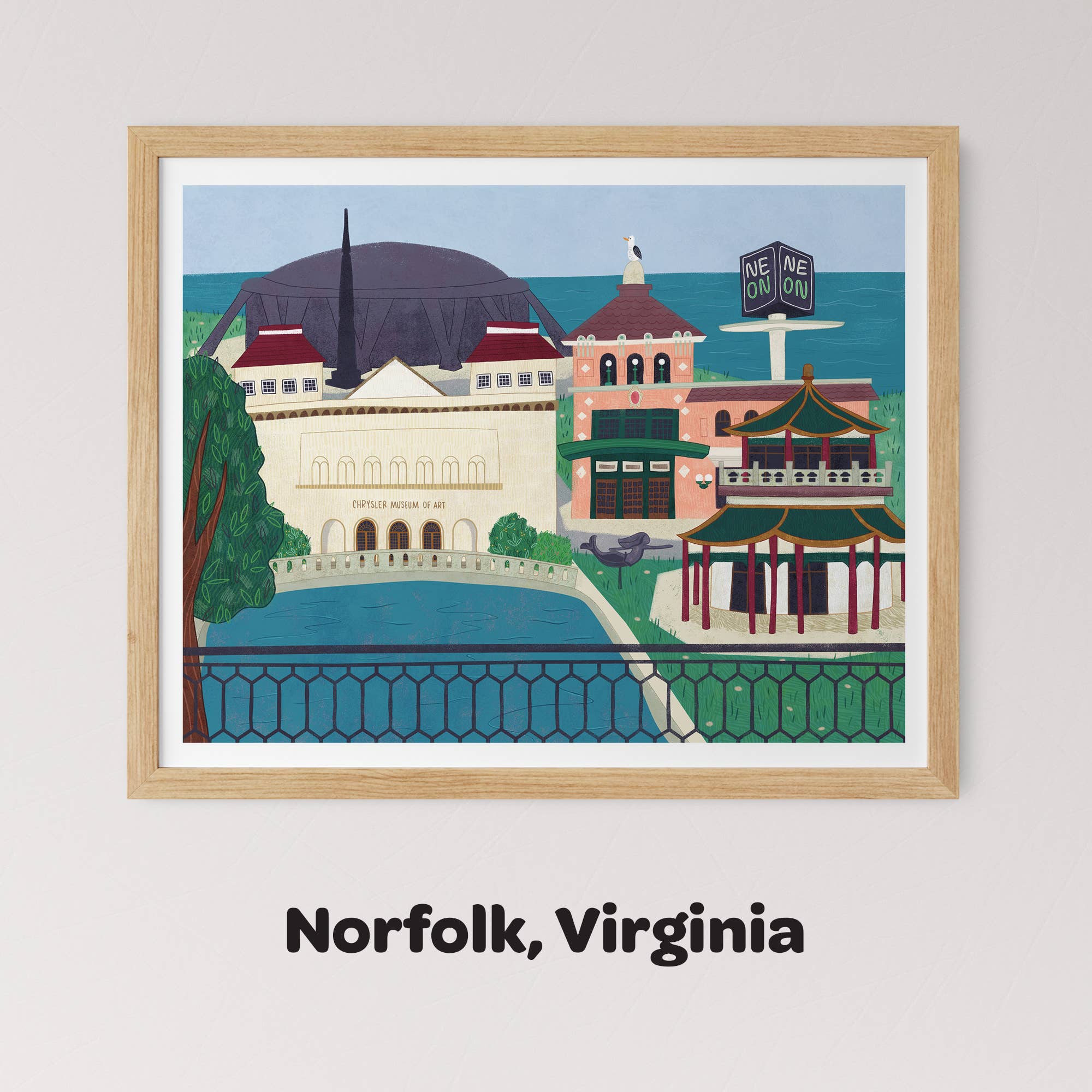 Cherilyn Colbert - Wholesale Art Print - Norfolk Virginia, Cityscape Art Print Wall Decor4