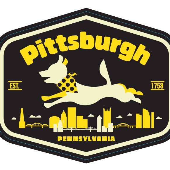 Pittsburgh Dog Jump Sticker for wholesale by Toni Unleashed