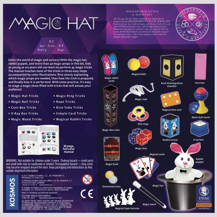 Thames & Kosmos UK LP - Vente Tours de magie - Chapeau Magique - Ensemble de Tours de Magie pour Enfants1