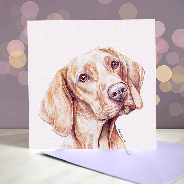 Hungarian Vizsla Most Pupular Greetings Card for wholesale by Amber Marie Studio