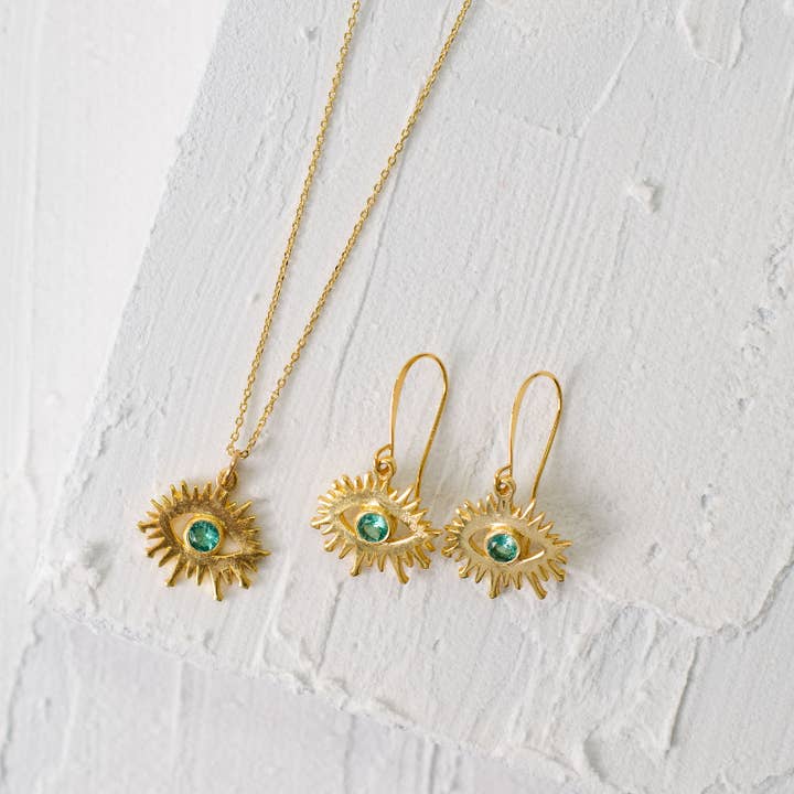 Halskette mit blauem Topas des dritten Auges für den Großhandel von Mystic Soul Jewelry