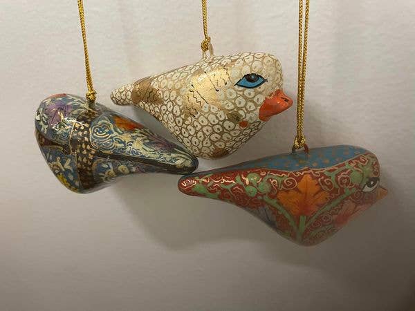 Wanderlust Global - Wholesale Ornament - Papier-Mache Bird Ornament2