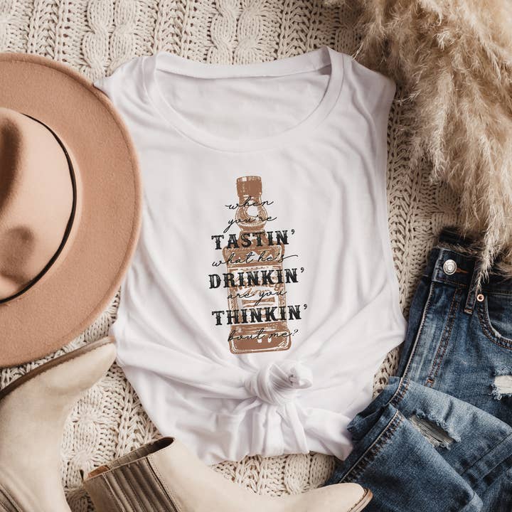 Are you Thinkin About Me Bella Canvas Muscle Tank Top for wholesale by Trendznmore - Modern Graphic Apparel