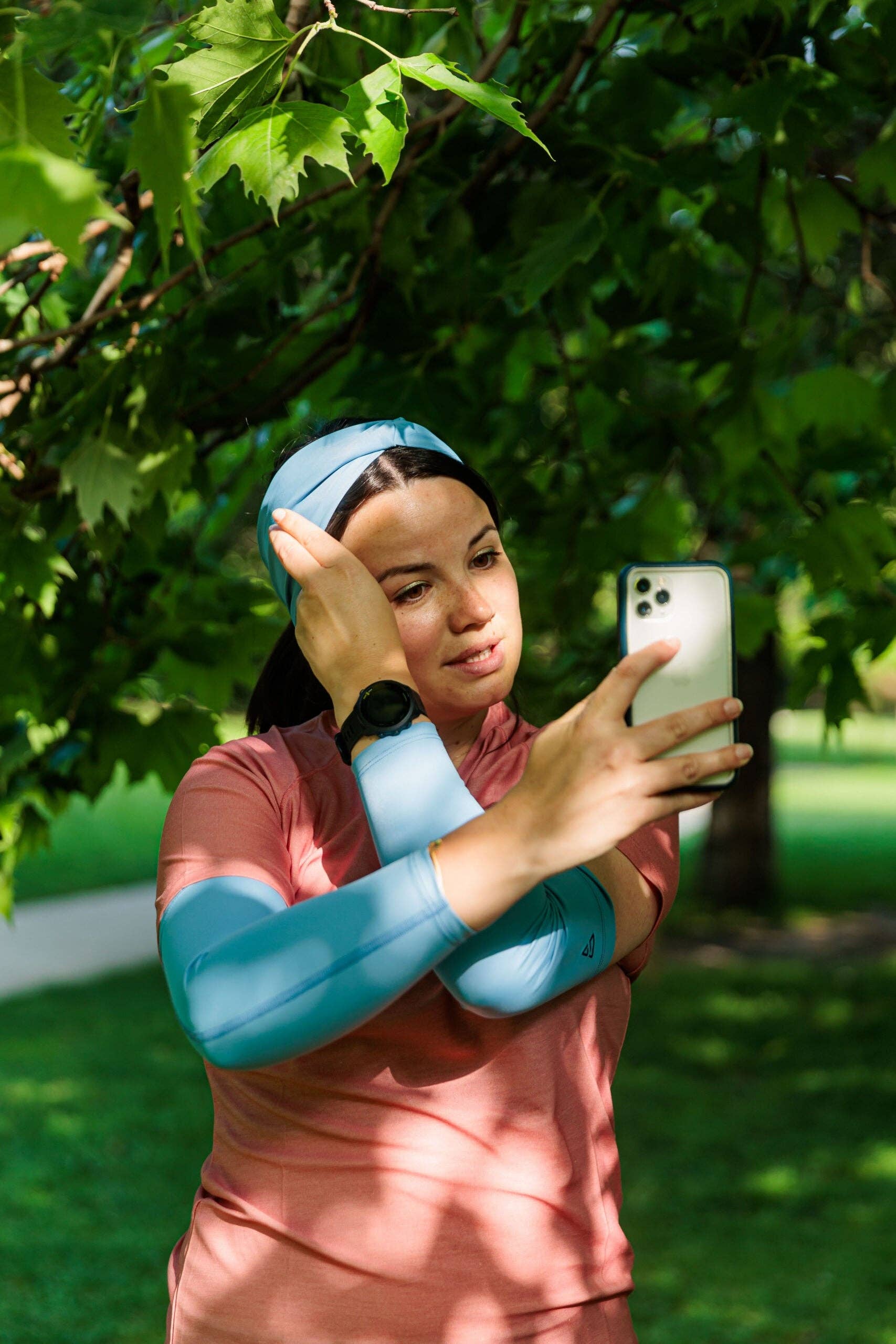 Bosbes Dames sporthoofdband "Blueberry" – Licht en stijlvol, milieuvriendelijk voor groothandel op Faire0