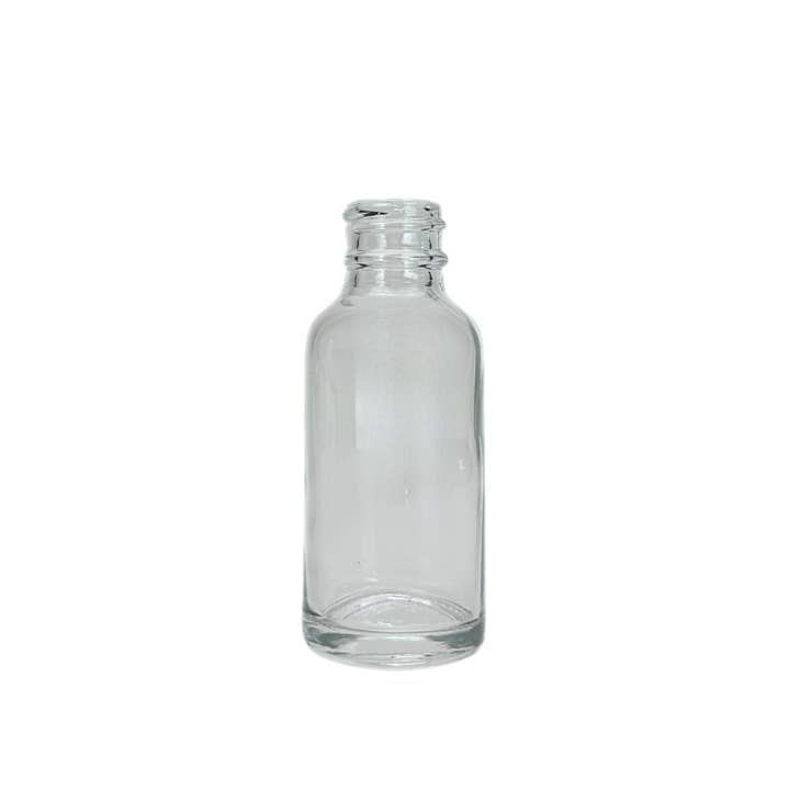 The Bottle Shoppe - Venta al por mayor Soportes para aceites esenciales - Botella de vidrio transparente de 1 oz con rociador de niebla fina negra5