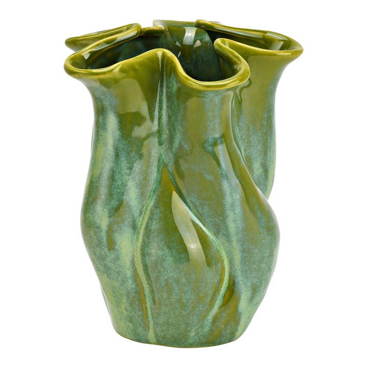Vase aus Keramik, Grün (B/H/T) 20x24x20cm für den Großhandel von Wurm
