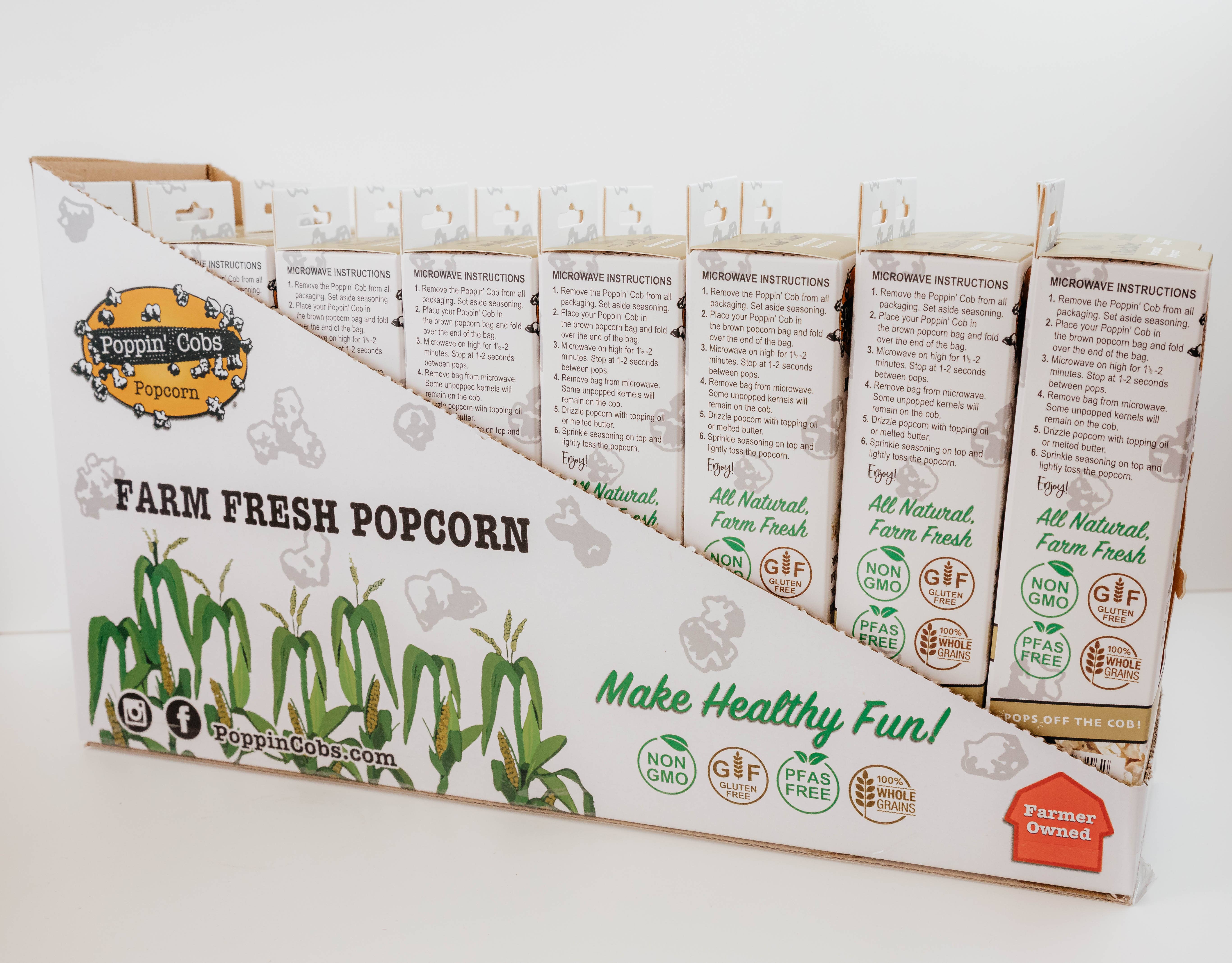 Poppin' Cobs Popcorn - Wholesale Popcorn - Popcorn on the Cob with White Cheddar Seasoning2
