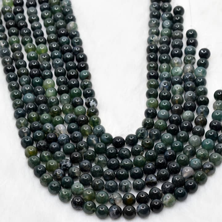 Crystal Jewelry Beads | Moss Agate | Healing Gemstone Beads for wholesale by Soothing Crystals Beads