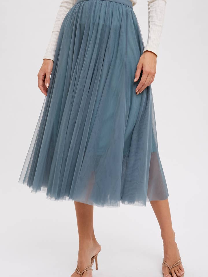 Bluivy - Wholesale Skirt - Women's - TULLE MIDI SKIRT