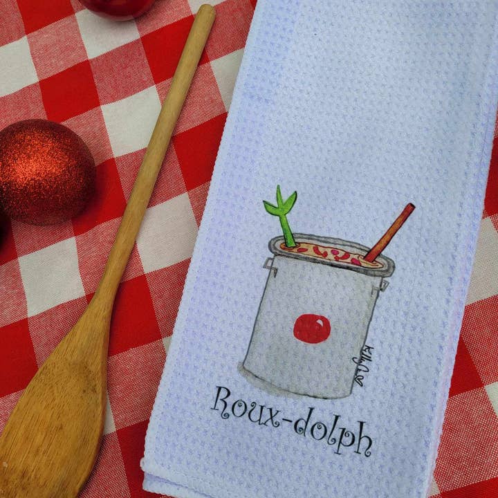 Kelly Airhart Studios - Wholesale Tea Towel - Christmas Tea Towel. Roux-Dolph9