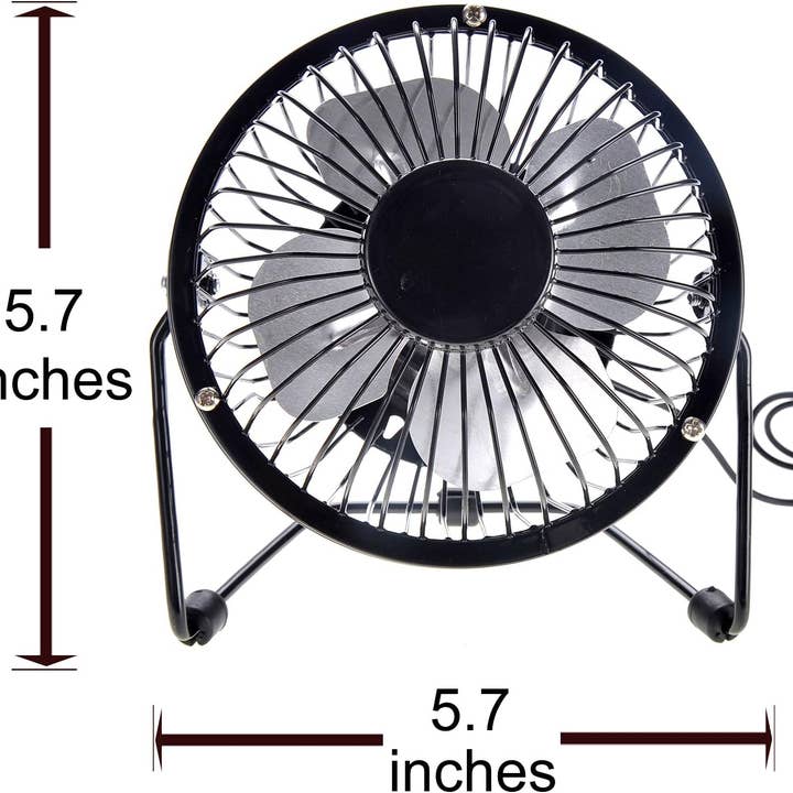 AZ Trading & Import (Toys, RC Toys & More) - Wholesale Handheld Electric Fan - Portable Mini Metal USB Table Fan (Black)5