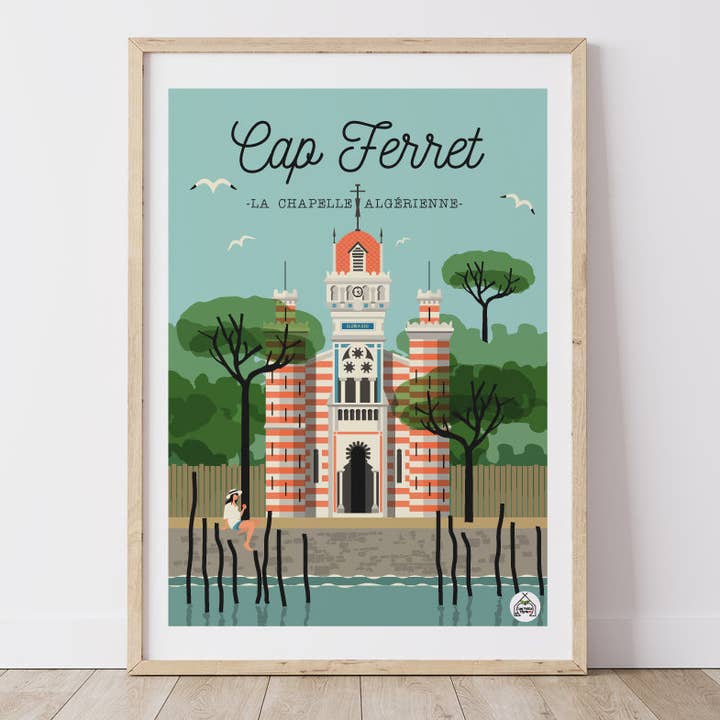 Affiche CAP FERRET - La Chapelle Algérienne pour la vente par Les Petits Yéyés