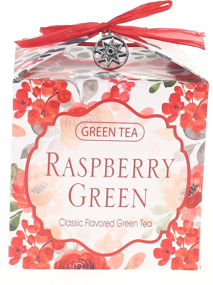 New Raspberry Green Tea Box, Tea Bags for wholesale by Cascade Teas & Botanicals