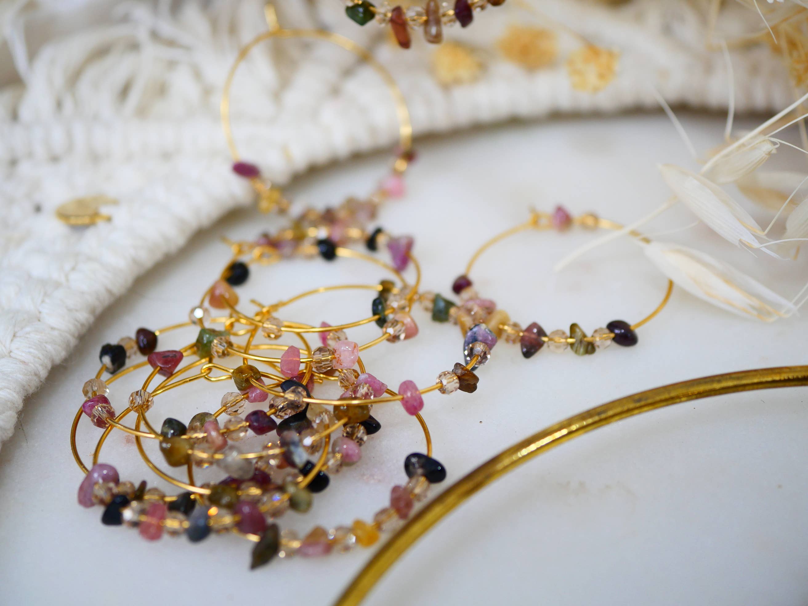 GINANDGER - Wholesale Hoop Earrings - EARRINGS TOURMALINE PRISCA1