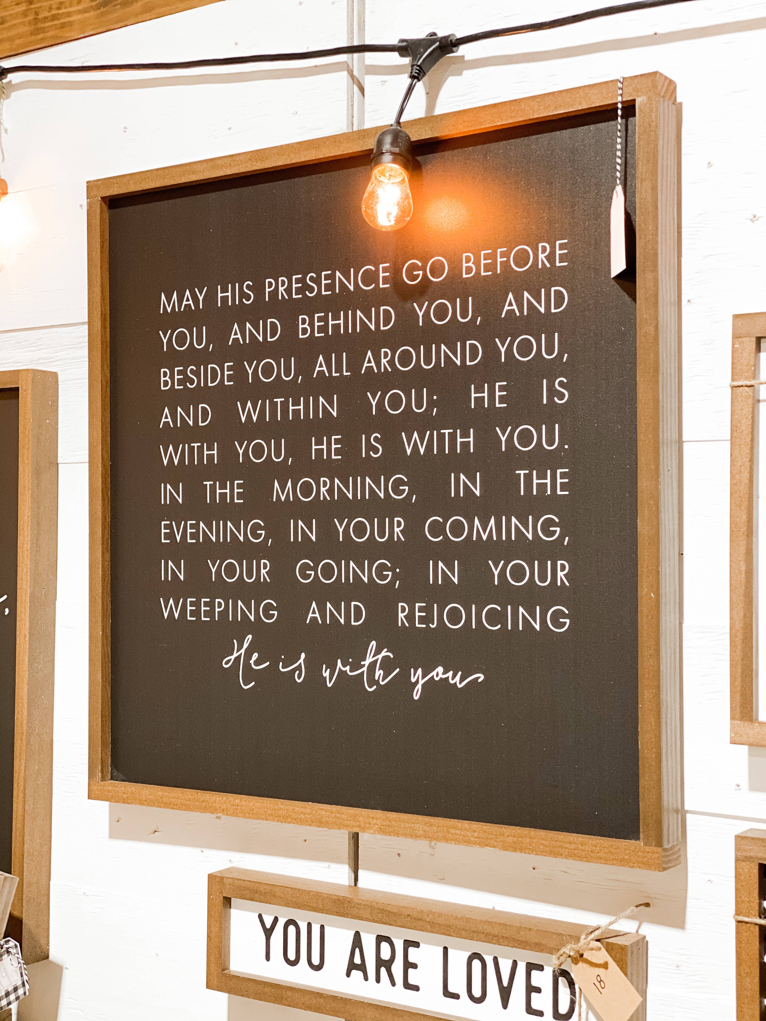 Lily and Sparrow - Wholesale Sign - The Blessing: May His Presence Go Before You and Behind You3