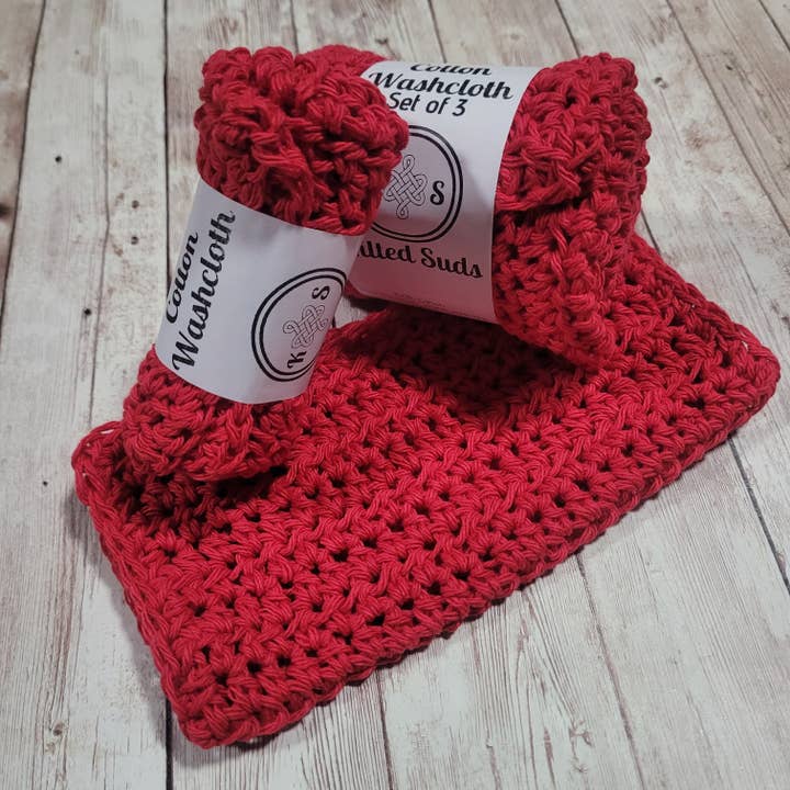 Toalha de Algodão Vermelha por atacado de Kilted Suds