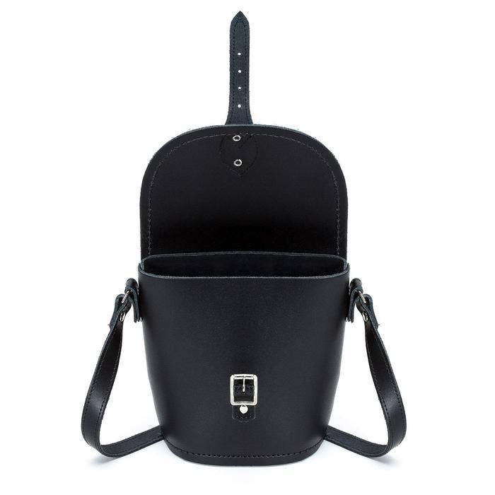 Zatchels - Wholesale Crossbody Bag - Women's - Handmade Leather Barrel Bag Small - Zebra2