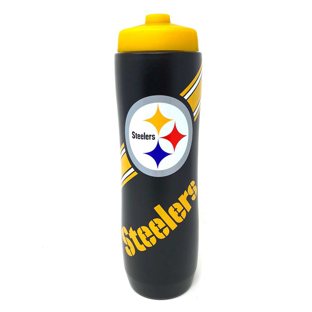 Party Animal, Inc. - Wholesale Water Bottle - Pittsburgh Steelers Squeezy Water Bottle0