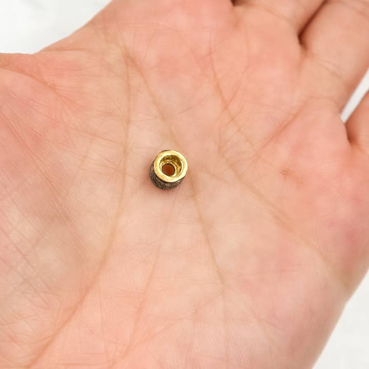 DC838. Diamant & Sterlingsilber Rondelle-Abstandsperle für den Großhandel von Tresor Jewelry Inc.