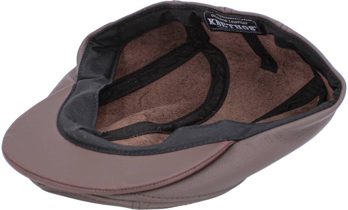 KBETHOS – wholesale News boy/school boy hat – Men's – 100% Leather Ascot - Made in USA | KBETHOS11