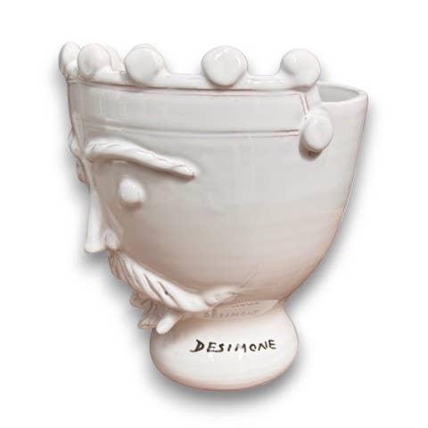 Ceramiche De Simone - Wholesale Vase - White Paladin Head King2