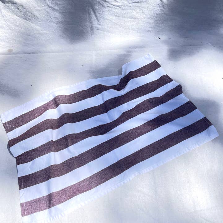 Parekh Bugbee - Vendita all'ingrosso Strofinacci - Strofinacci da tè tessuti a mano a righe francesi - bordeaux1
