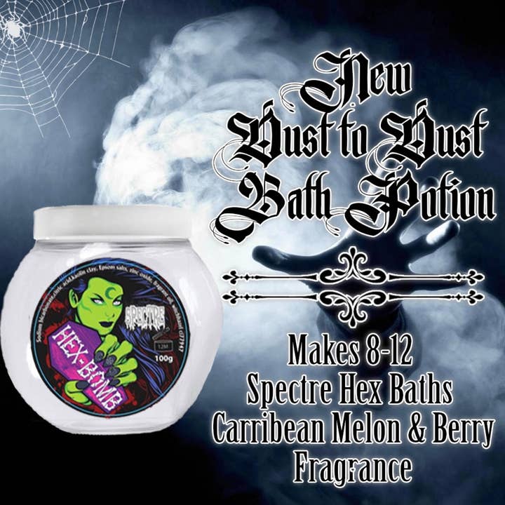 POUSSIÈRE CONTRE POUSSIÈRE : 450 g de poussière de bain SPECTRE Ghost Mist pour la vente par Hexbomb ltd