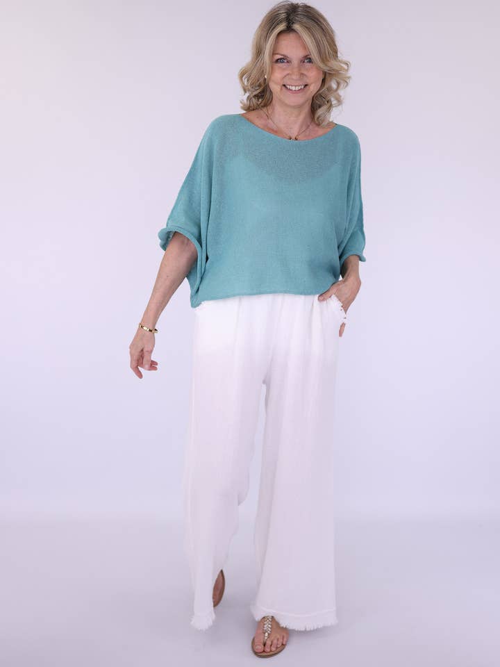 Cadenza Italy Ltd - Wholesale Pants - Women's - Linen and Cotton Blend Trousers