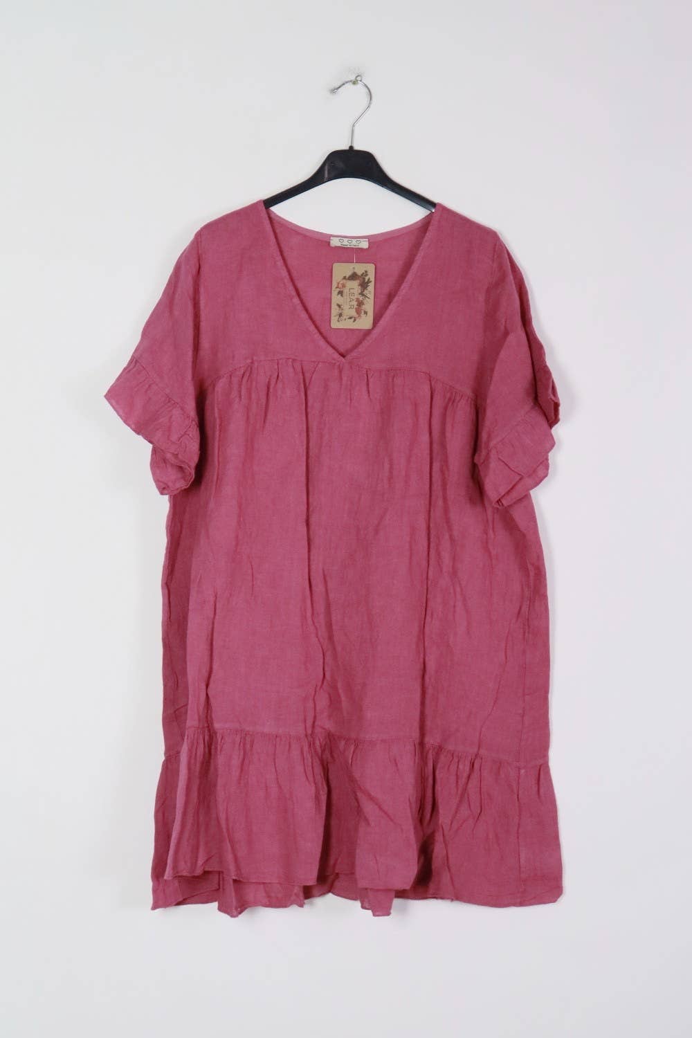 LÉA & LUC - Wholesale Dress - Women's - Short dress in 100% linen REF.1885/132