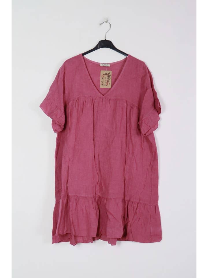 LÉA & LUC - Wholesale Dress - Women's - Short dress in 100% linen REF.1885/132