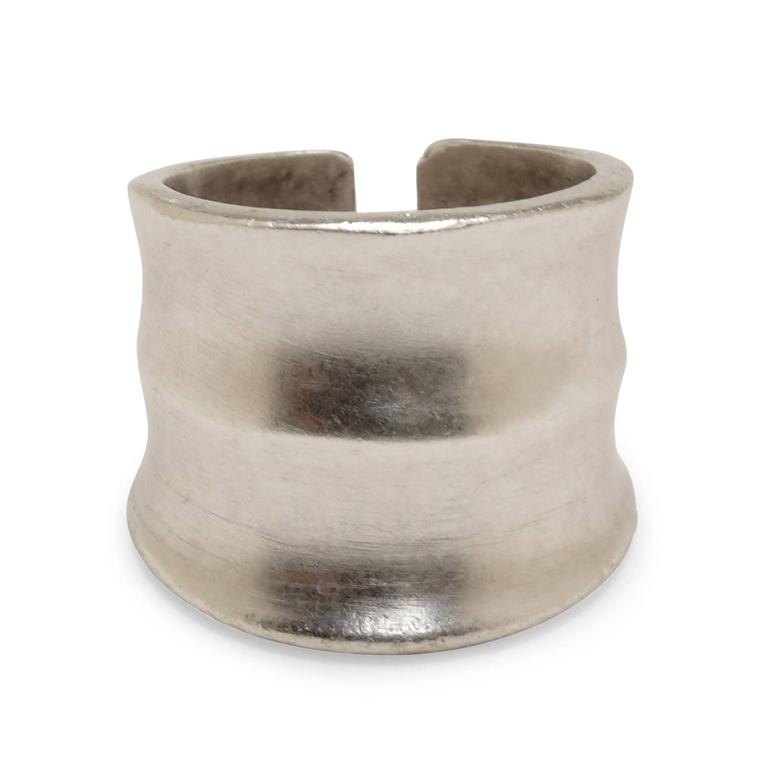 Chanour - Wholesale Cocktail/Statement Ring - Handmade Brass Ring In Silver Plated - NR6832