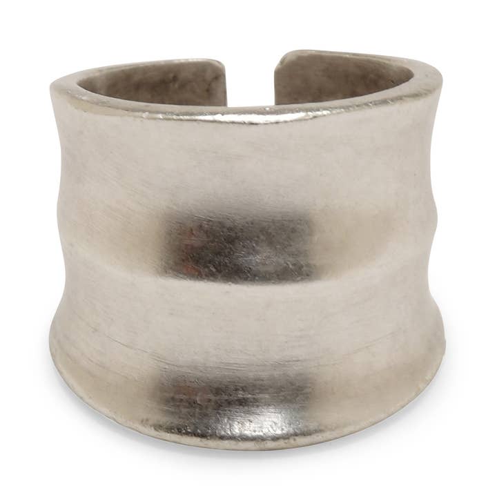 Chanour – wholesale Cocktail/statement ring – Handmade Brass Ring In Silver Plated - NR6832