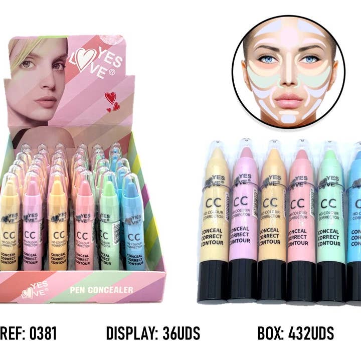 CORRETTORE COLORI per la vendita all'ingrosso da parte di Yes Love Cosmetics