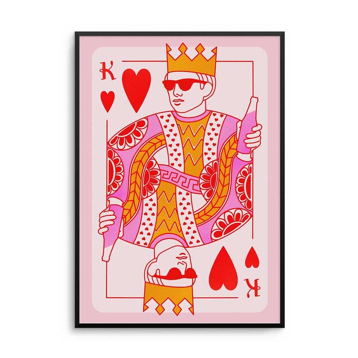 Kung Av Hjärter Tryck för wholesale av D'LUXE PRINTS