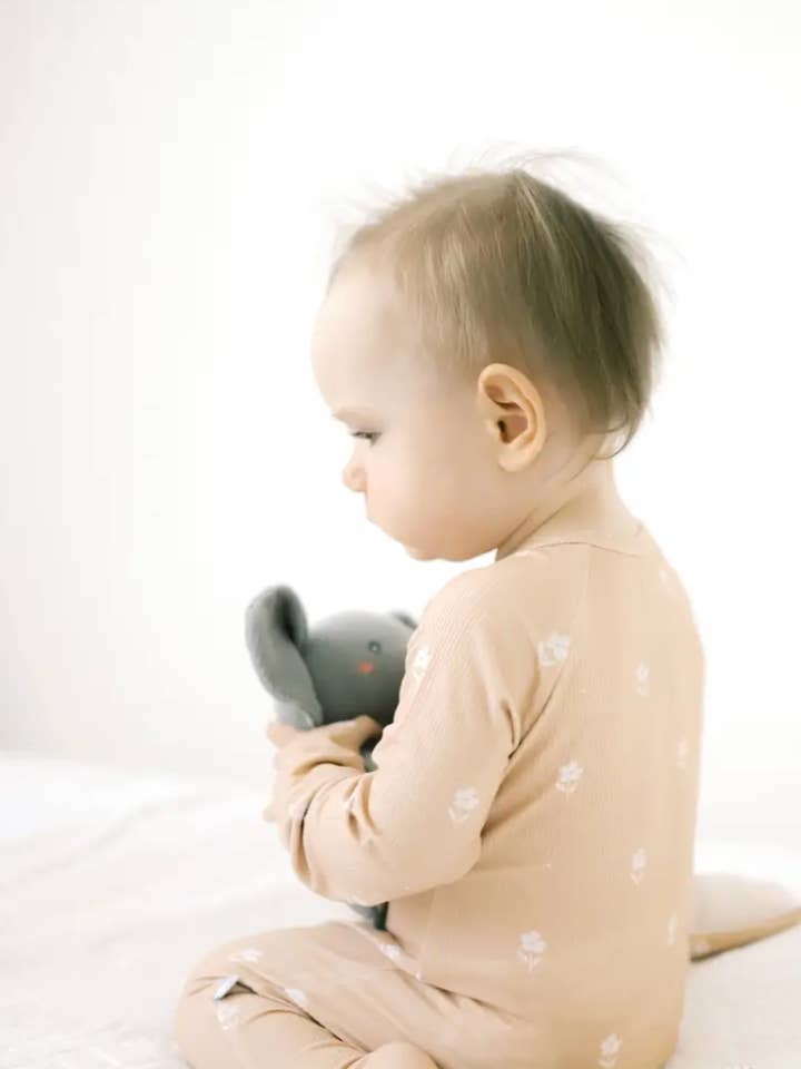 Ribbed Bamboo Convertible Romper in Fall Florals for wholesale by Dreamy Skies Baby