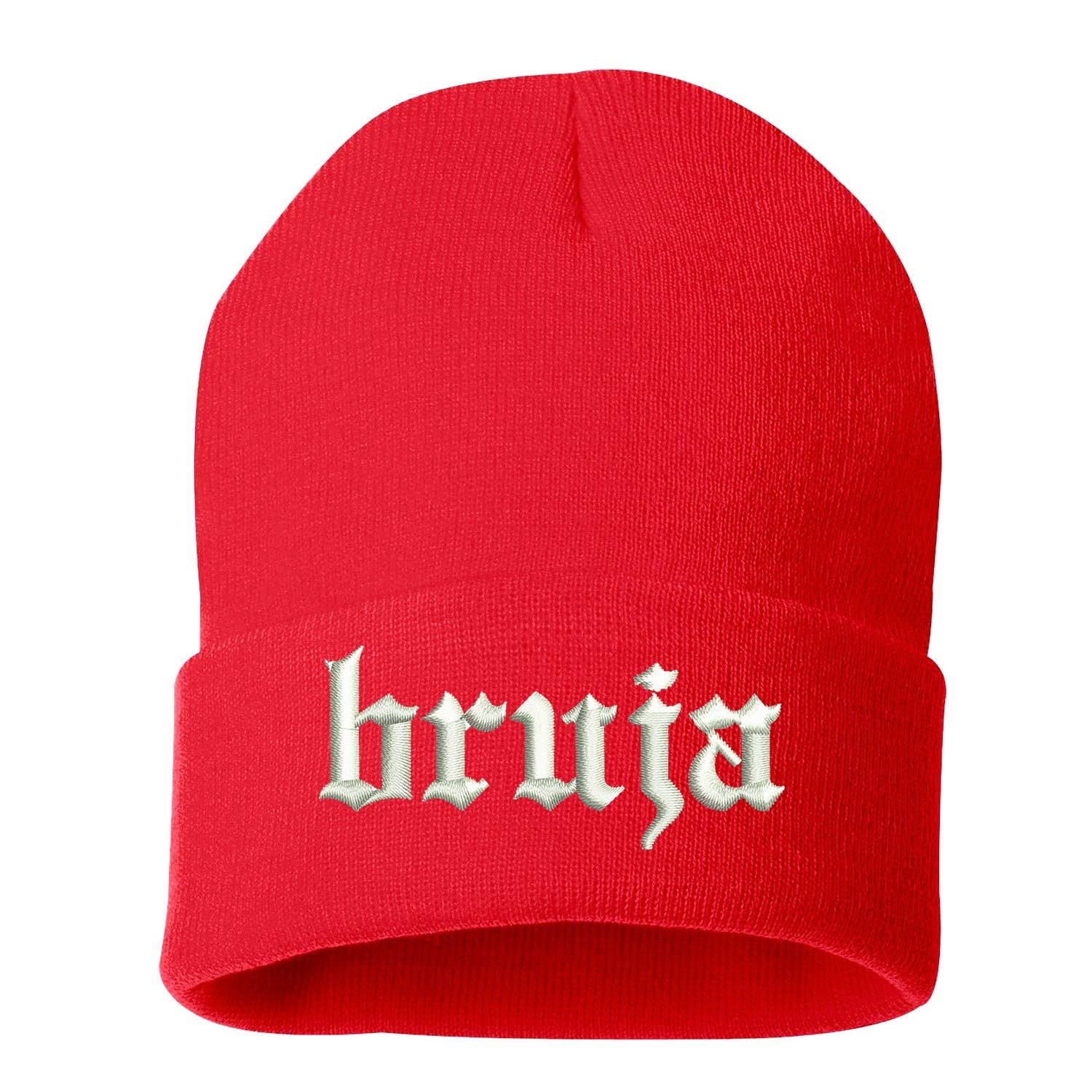 DSY Lifestyle - Wholesale Beanie - Women's - Bruja Embroidered Cuffed Beanie | Witchy Latina Style0
