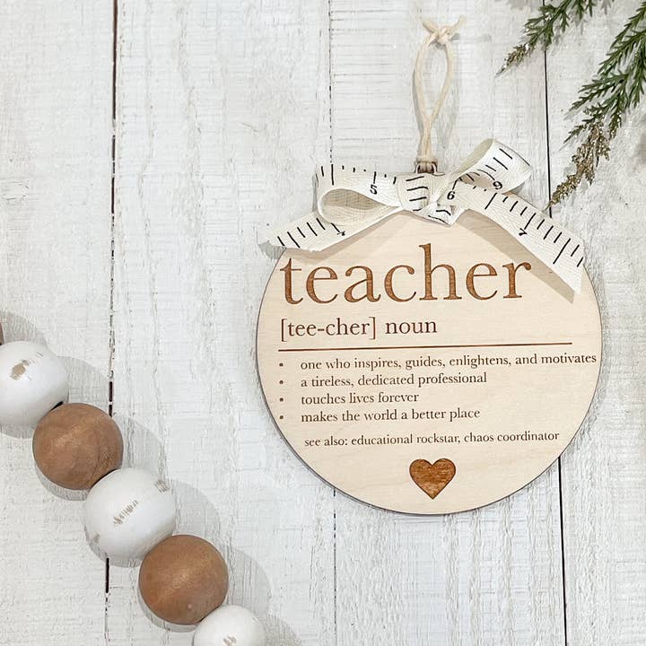 Laser Engraved Teacher Ornament  for wholesale by By His Saving Grace, LLC