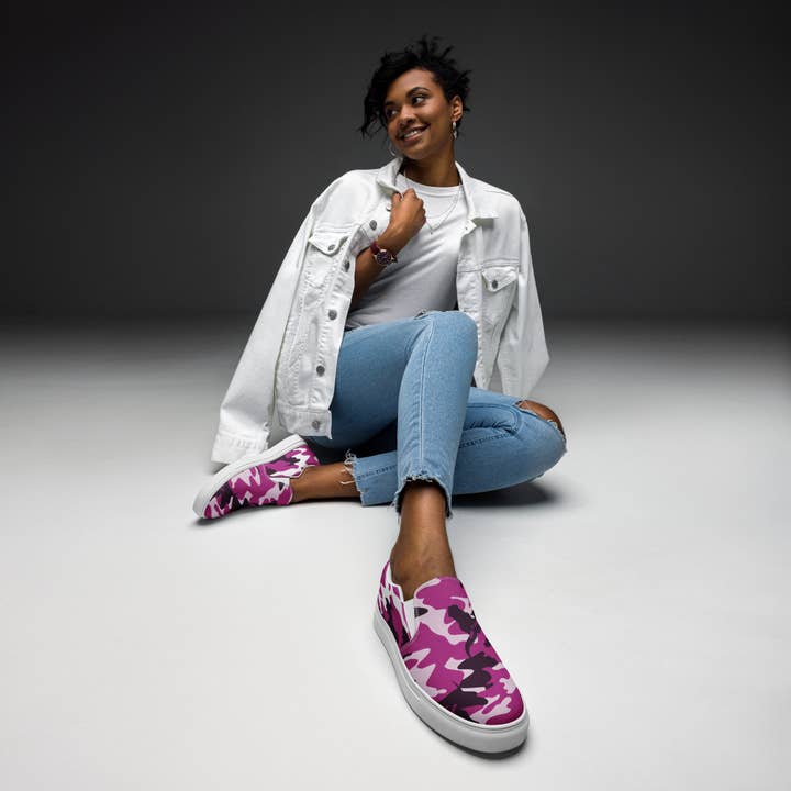 Stitch & Simon - Wholesale Slip-on trainers – Women′s - Women's Camo Slip-On Canvas Shoes | Stylish Footwear Fashion Camo Shoes5