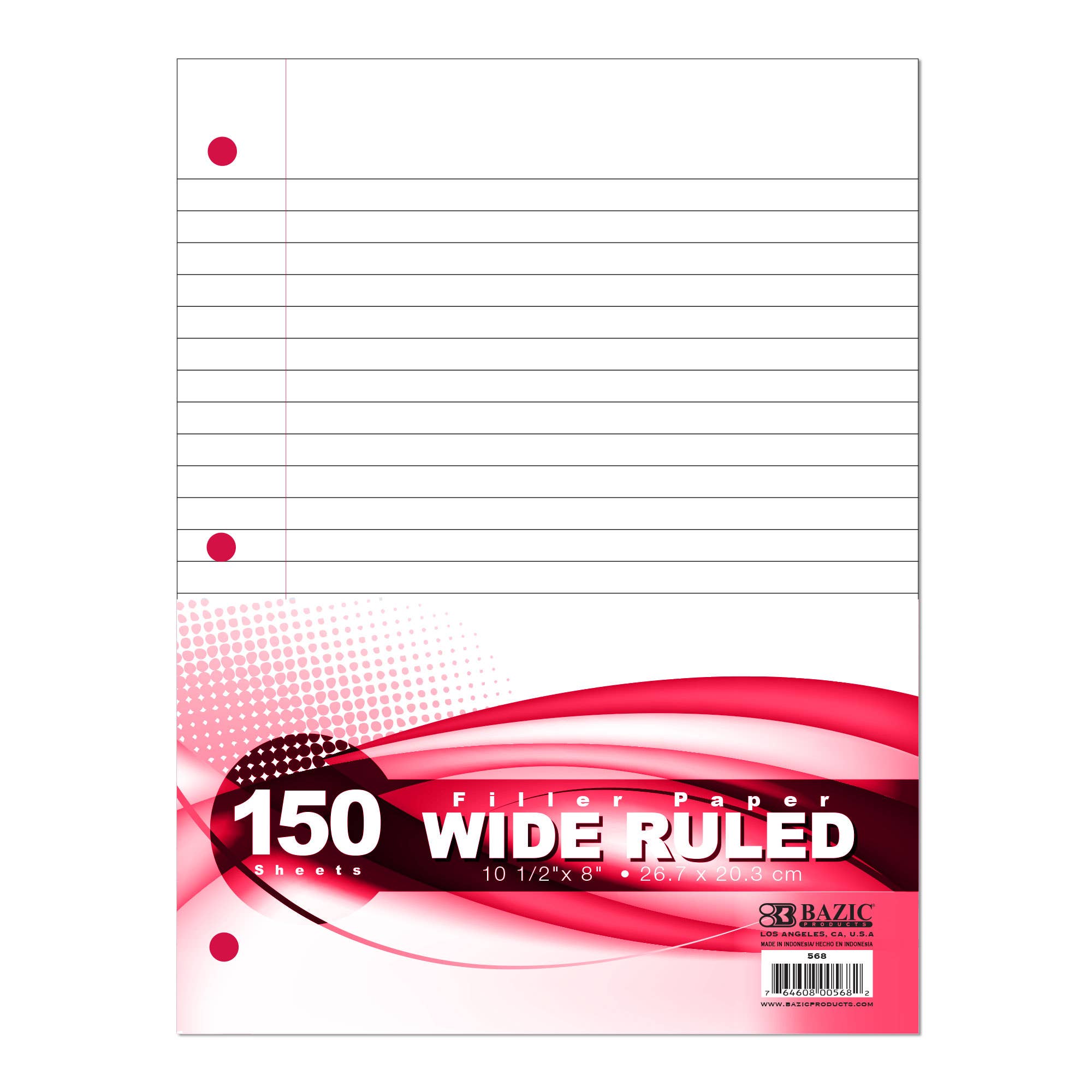 BAZIC Products - Wholesale Notepad - Filler Paper W/R 150 Ct.0