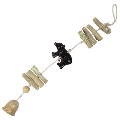 Grelot Ours Noir - Céramique & Bois pour la vente par Barry-Owen Co., Inc.