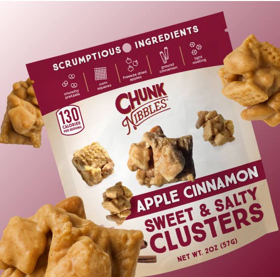 Chunk Nibbles - Wholesale Pretzels - Apple Cinnamon Chunk Nibbles 2oz Snack Pack1
