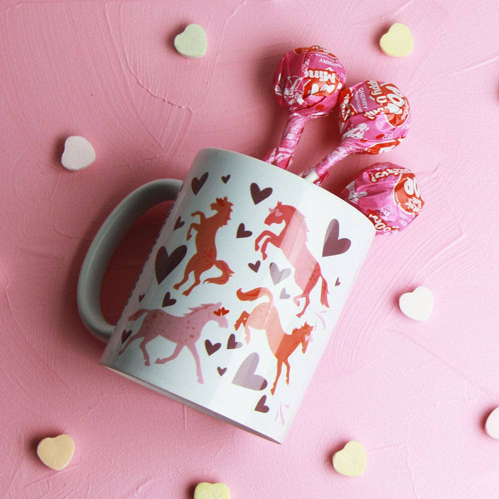 Hunt Seat Paper Co. – Engroshandel Kaffekrus – Jeg elsker heste Valentinsdag rytter kaffekrus1