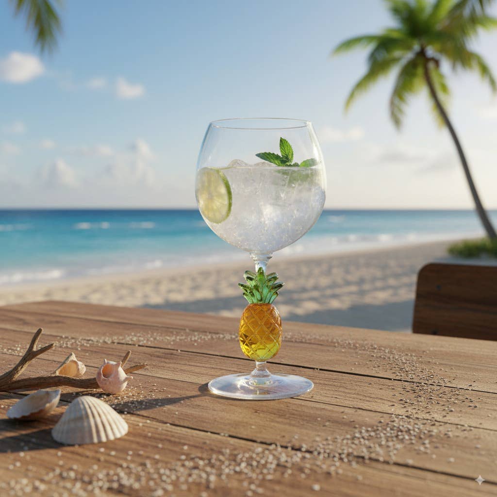 Supreme Housewares - Wholesale Wine Glass - Pineapple 18oz Acrylic Plastic Wine Glass6