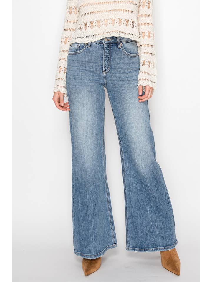 ARTEMIS VINTAGE - Wholesale Jeans - Women's - TUMMY CONTROL HIGH RISE RELAXED PALAZZO JEANS