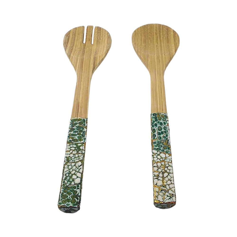 VIE - Wholesale Serve Bowl - Bamboo Salad Bowl, 23x10cm, with Matching Salad Servers12