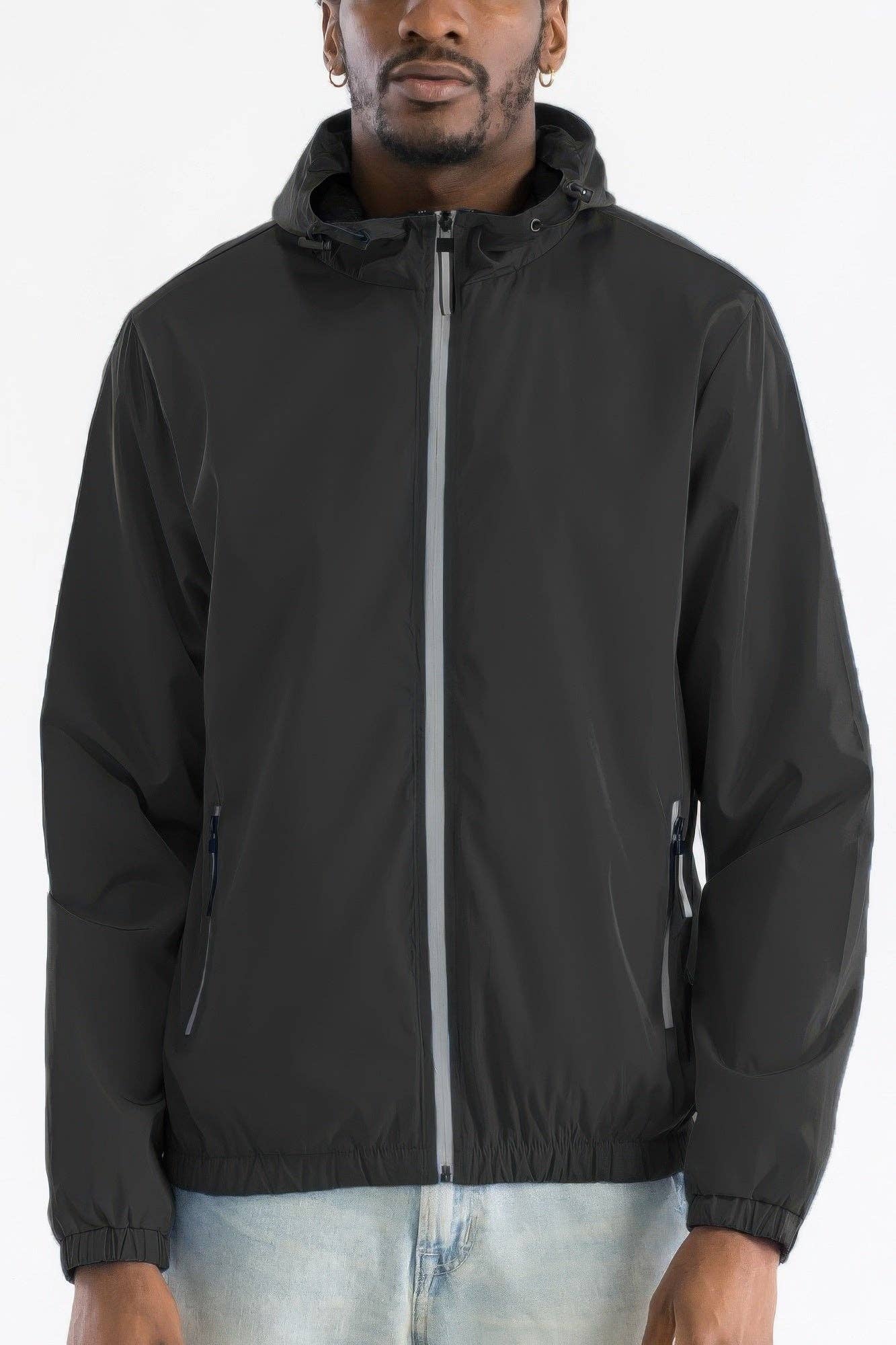 CC Wholesale Clothing - Wholesale Athletic Jacket - Men's - Light Weight Hooded Water Proof Reflective Jacket0